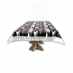 Stylista Black & White Rectangle Waterproof 4-Seater Table Cover-image-95