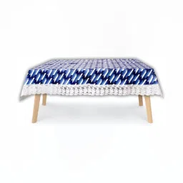 Stylista Blue & White Waterproof Rectangle 4 Seater Table Cover-image-19