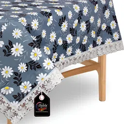 Stylista Grey & Black Square Waterproof 4-Seater Table Cover-image-15