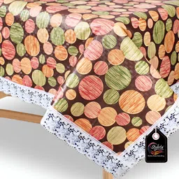 Stylista Brown & Pink Abstract Waterproof 4 Seater Table Cover-34