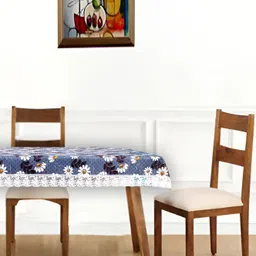 Stylista Blue Waterproof 4-Seater Rectangular Table Cover-image-98