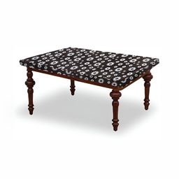 Stylista White& Black Rectangle Waterproof 4-Seater Table Cover-10