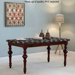 Stylista Brown & White Floral Rectangle Waterproof 4-Seater Table Cover-image-24