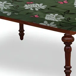 Stylista Green & White Floral Printed Waterproof 4 Seater Table Cover-5