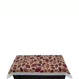 CASA-NEST Brown Floral Printed 4-Seater Table Cover-24