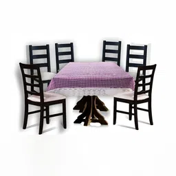 Stylista Purple Waterproof 6-Seater Rectangular Table Cover-37