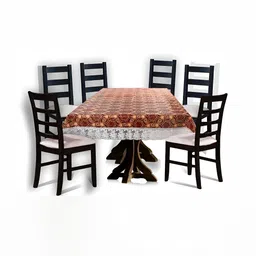 Stylista Brown Waterproof 6 Seater Table Cover-image-92
