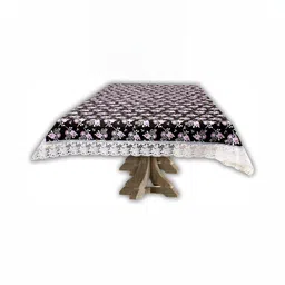 Stylista Black & Pink Floral Waterproof 8 Seater Rectangle Table Cover-image-41