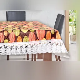 Stylista Brown & Pink Geometric Waterproof 10 Seater Table Cover-35