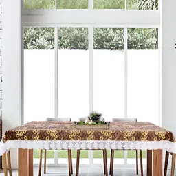 Stylista Brown Waterproof 8-Seater Rectangular Table Cover-image-31