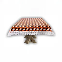 Stylista Brown & White Geometric Rectangle Waterproof 10 Seater Table Cover-image-79