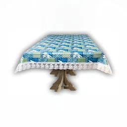 Stylista Blue & White Floral Waterproof 10 Seater Rectangle Table Cover-image-33