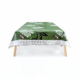 Stylista Green & White Floral Waterproof 10 Seater Table Cover-image-60
