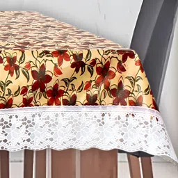 Stylista Brown & Beige Floral Printed Waterproof 12-Seater Table Cover-29
