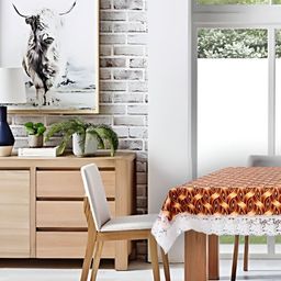 Stylista Brown Geometric Printed Waterproof 8-Seater Table Cover-27