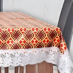 Stylista Brown & Yellow Waterproof 8 Seater Rectangle Table Cover-image-94