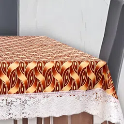 Stylista Brown & Cream Waterproof 8 Seater Rectangle Table Cover-9