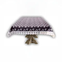 Stylista Brown Geometric Printed Waterproof 8-Seater Table Cover-14