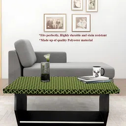 Stylista Green & Yellow Printed Waterproof Rectangle 1.21 m x 45.72 cm Table Cover-14