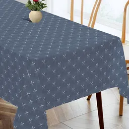 OASIS Blue & White Printed Cotton Rectangle Table Cover-image-70