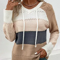 StyleCast Grey Colourblocked Acrylic Pullover Sweater-image-68