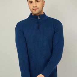KVETOO Ribbed Mock Collar Acrylic Pullover Sweater-image-97