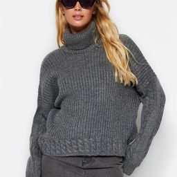 Trendyol Self Designed Turtle Neck Pullover-image-10