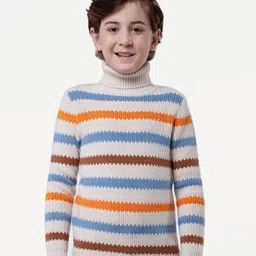 One Friday Boys Striped Turtle Neck Long Sleeves Pullover Sweater-39
