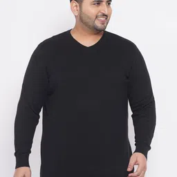 Santonio Plus Size V-Neck Woollen Pullover-image-91