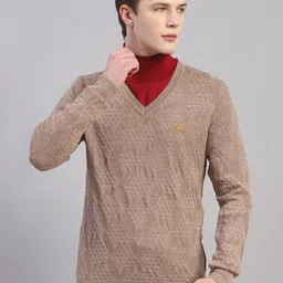 Monte Carlo Open Knit Pure Woollen Pullover-image-5
