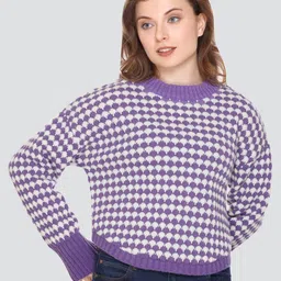 GOSHA & MAU Geometric Printed Woollen Pullover image 1