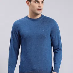 Monte Carlo Round Neck Woolen Pullover Sweater-image-6