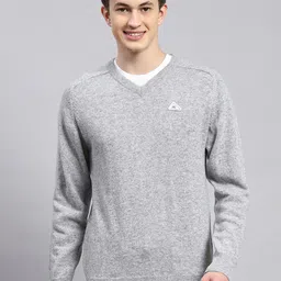 Monte Carlo Men Grey Woollen Pullover-41