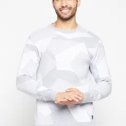 Duke Men Grey & White Geometric Printed Pullover-picture-38