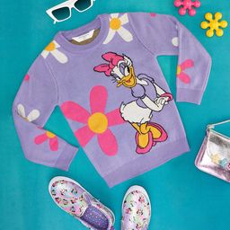 Pantaloons Junior Girls Floral Printed Acrylic Pullover-picture-55