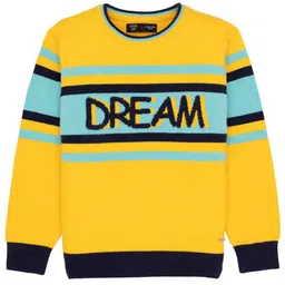 Status Quo Boys Typography Printed Acrylic Pullover Sweater-image-82
