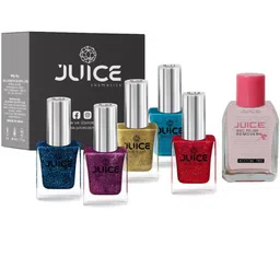 JUICE Set of 5 One Coat Nail Polishes with Nail Polish Remover-10