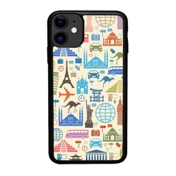 macmerise Travel Lover Printed iPhone 11 Bumper Phone Back Cover-30
