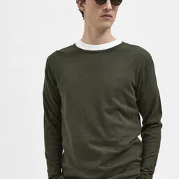 SELECTED Men Green Pullover-image-96