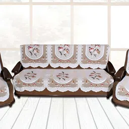 BIGGER FISH Beige 10 Pieces 3 Seater Sofa Cover-image-35