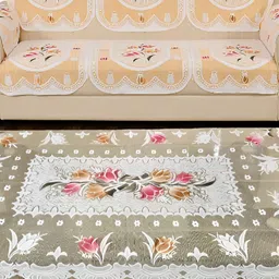 BIGGER FISH Beige 16 Pieces 5 Seater Sofa Covers-image-26