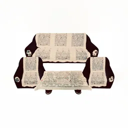 BIGGER FISH Beige 10 Pieces 5 Seater Sofa Covers-image-96