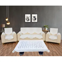 BIGGER FISH White 16 Pieces 5 Seater Sofa Covers-image-30