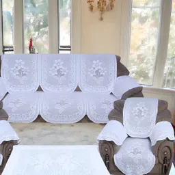 BIGGER FISH White 16 Pieces 5 Seater Sofa Cover-image-26