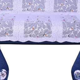 BIGGER FISH White Embroidered 5 Seater Sofa Cover-image-30