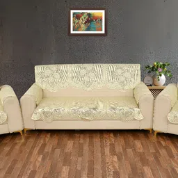 BIGGER FISH Brown 16 Pieces 5 Seater Sofa Covers-image-22