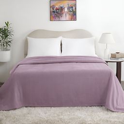 MASPAR Colorart Caroline Shadow Orchid Purple Textured 120 TC Queen Bed Cover-image-91