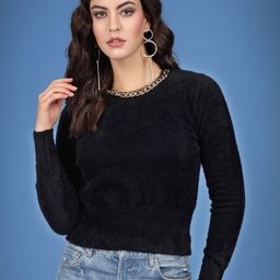 Mafadeny Boucle Crop Pullover Sweater-image-23