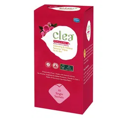 Clea Set of 5 Rose & Milk Cleansing & Makeup Remover Wet Wipes - 10 Pulls each image 2