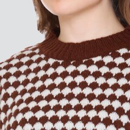 GOSHA & MAU Geometric Printed Woollen Pullover image 2